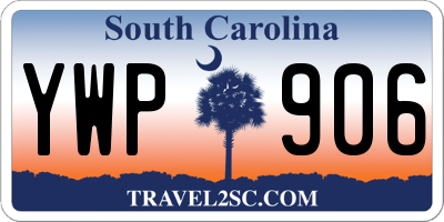 SC license plate YWP906