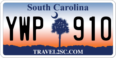 SC license plate YWP910