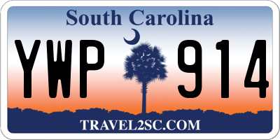 SC license plate YWP914
