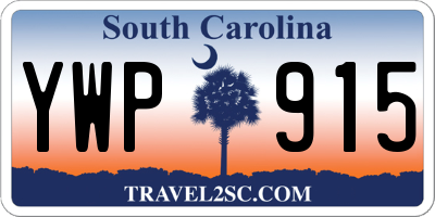 SC license plate YWP915