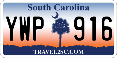 SC license plate YWP916