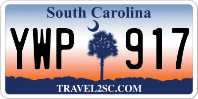 SC license plate YWP917