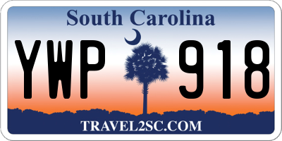 SC license plate YWP918