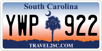 SC license plate YWP922