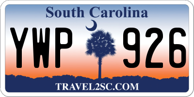 SC license plate YWP926