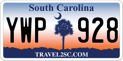 SC license plate YWP928