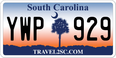 SC license plate YWP929