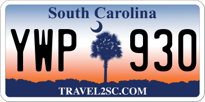 SC license plate YWP930
