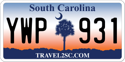 SC license plate YWP931