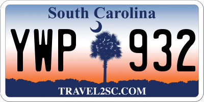 SC license plate YWP932