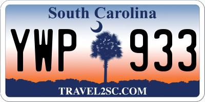SC license plate YWP933