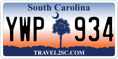 SC license plate YWP934