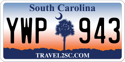 SC license plate YWP943