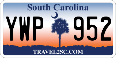 SC license plate YWP952