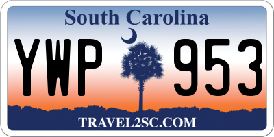 SC license plate YWP953