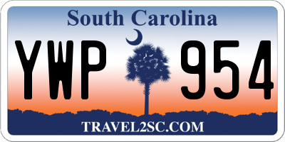 SC license plate YWP954