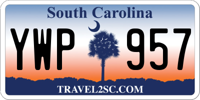 SC license plate YWP957