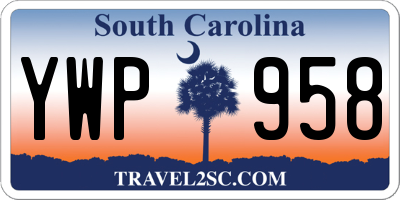 SC license plate YWP958