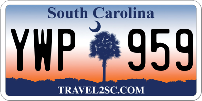 SC license plate YWP959