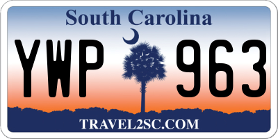 SC license plate YWP963