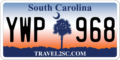 SC license plate YWP968
