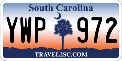 SC license plate YWP972