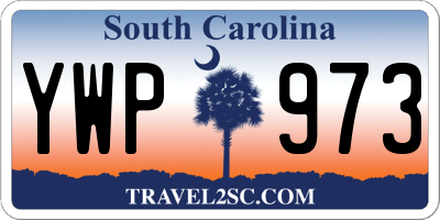 SC license plate YWP973