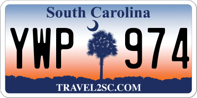 SC license plate YWP974