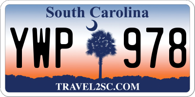 SC license plate YWP978