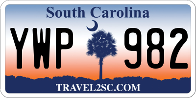 SC license plate YWP982