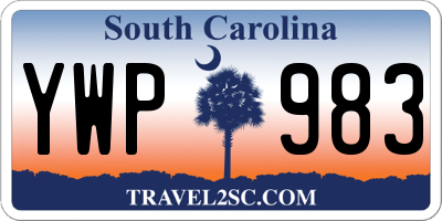 SC license plate YWP983