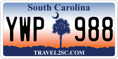 SC license plate YWP988