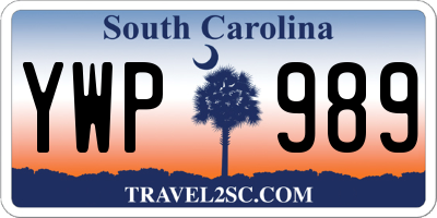 SC license plate YWP989