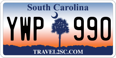 SC license plate YWP990