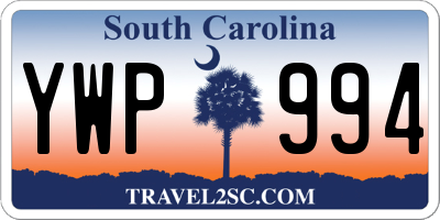 SC license plate YWP994