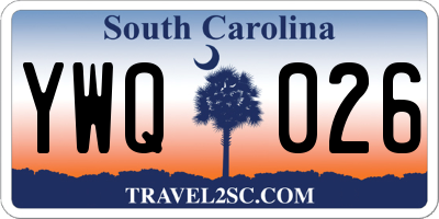 SC license plate YWQ026