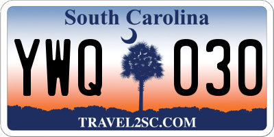 SC license plate YWQ030