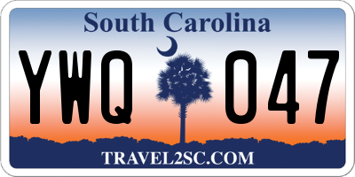 SC license plate YWQ047