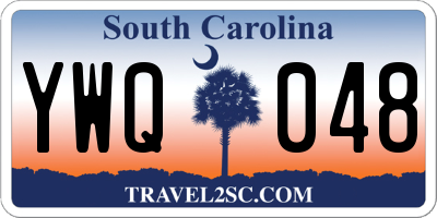 SC license plate YWQ048