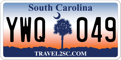 SC license plate YWQ049