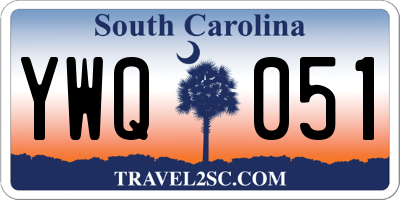 SC license plate YWQ051