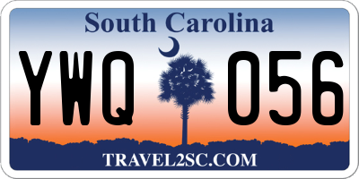 SC license plate YWQ056