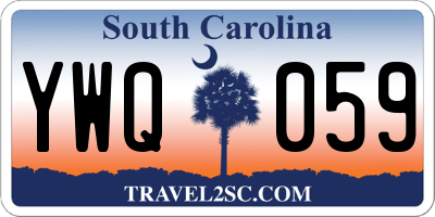 SC license plate YWQ059