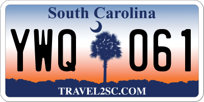 SC license plate YWQ061