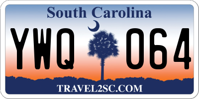 SC license plate YWQ064