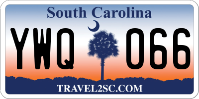 SC license plate YWQ066