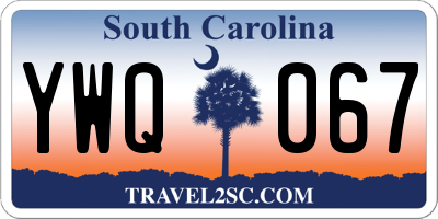 SC license plate YWQ067