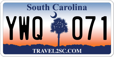 SC license plate YWQ071