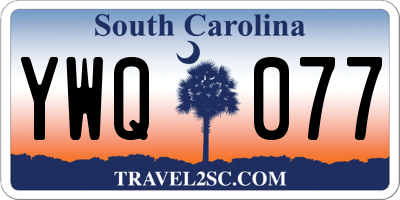 SC license plate YWQ077