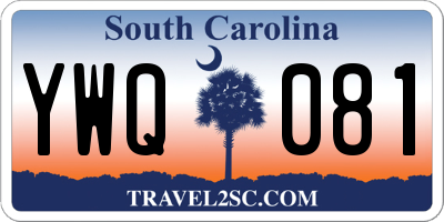 SC license plate YWQ081